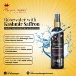 Royale Organics Luxury Rosewater Facial Spray mist (made with fresh Gulmarg Black Rose & Kashmir Saffron- 100% Natural Organics ingredients) 100 ml