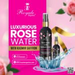 Royale Organics Luxury Rosewater Facial Spray mist (made with fresh Gulmarg Black Rose & Kashmir Saffron- 100% Natural Organics ingredients) 100 ml