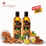 Royale Organics Sweet Almond Oil for Facial Skin – Body- Head massage 100% Naturally Best Moisturizer and Relaxing Massage Oil, Organic Carrier base for Essential Oils, Non-Greasy Light Feel- Extracted from Authentic Kashmiri Badam 100 ml + 100 ml (1+ 1 Free Limited Offer)