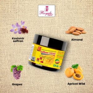 Royale Organics Saffron Cream (made with real almond milk & Saffron Serum) Non Greasy- Easy Absorption- Best for Summers 99 ml+99 ml (Limited Offer)